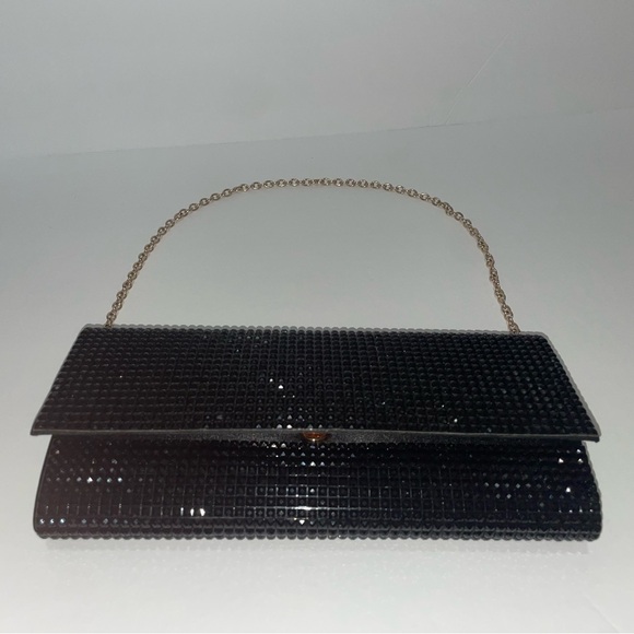 2 in 1: ALDO Black Sequined Envelope Chain Clutch - Picture 3 of 5